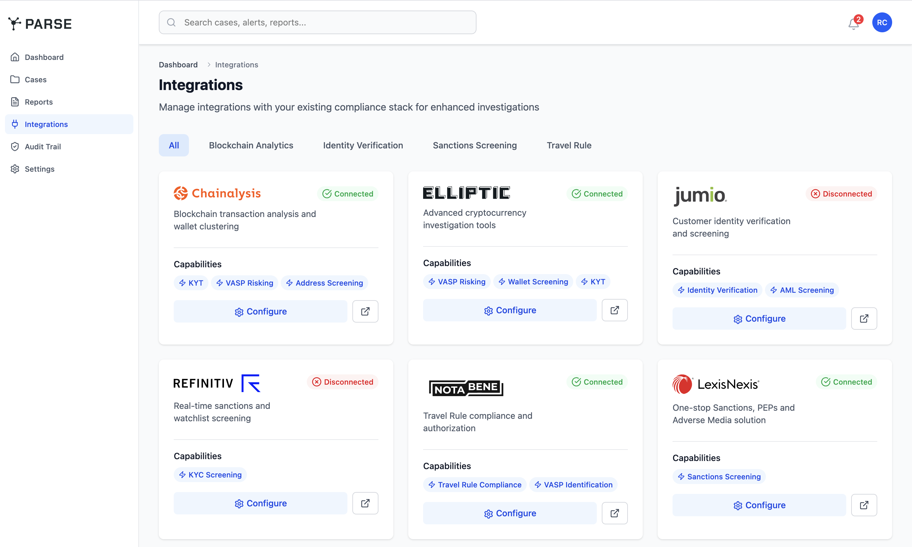 Parse integrations marketplace